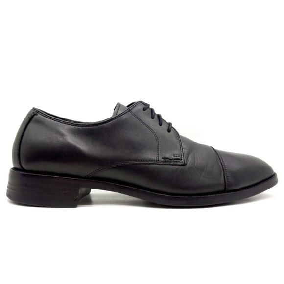 Cole Haan Black Leather Cap Toe Lace Up Oxfords Shoes Men\'s 9.5 W main image 9